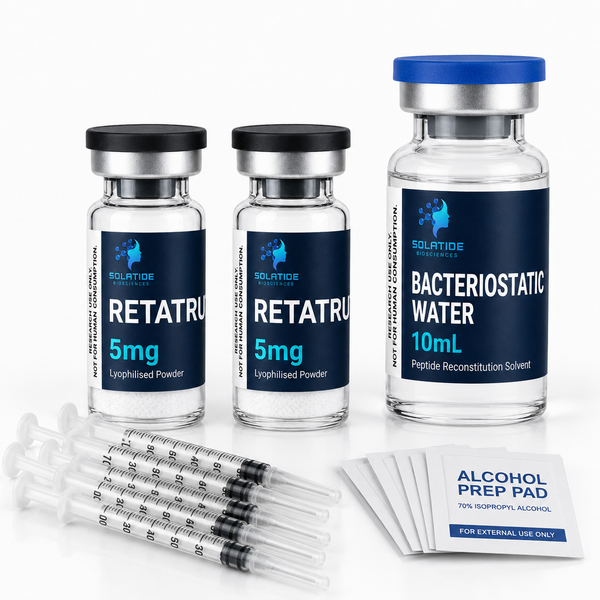 Retatrutide 5mg Research Peptide Bundle (2 Vials + Bac Water)