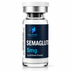 Semaglutide 5mg lyophilised powder vial – Solatide Biosciences research peptide, not for human consumption
